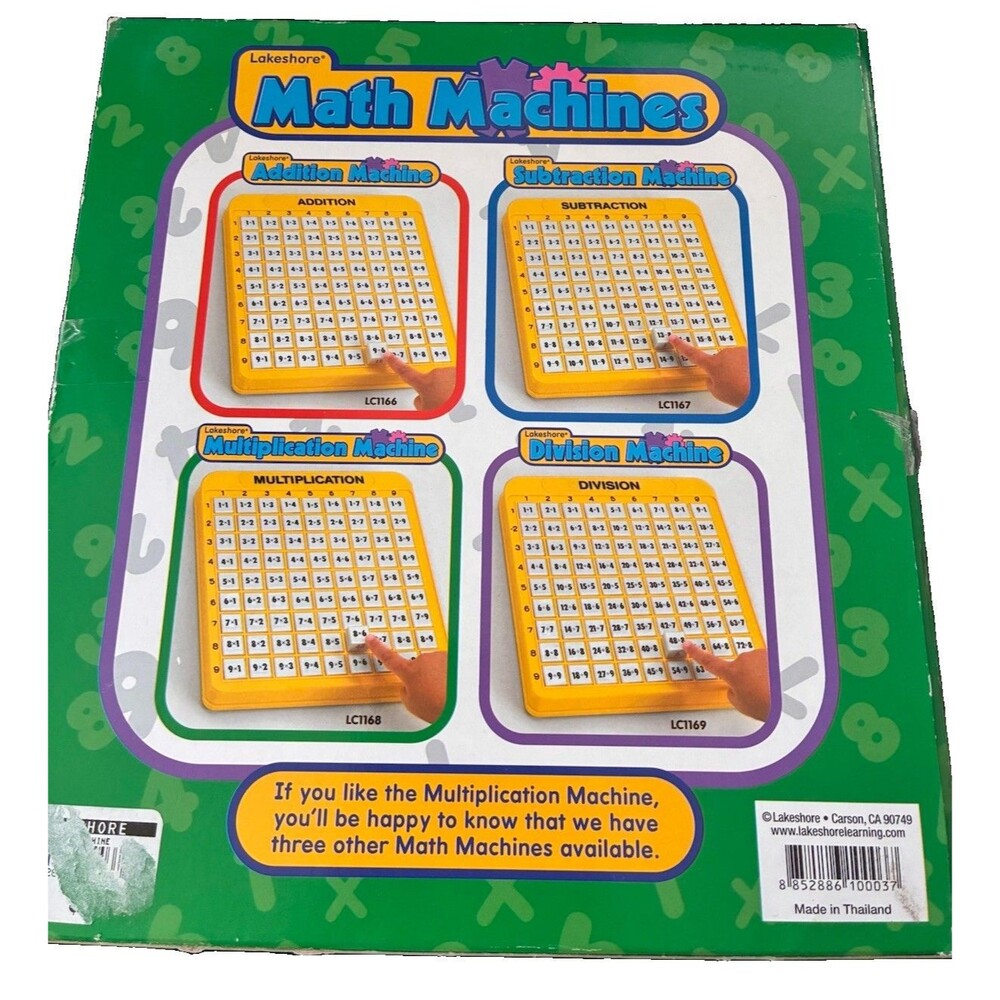 Lakeshore Multiplication Machine Educational Math Toy LC1168 Open Box - Picture 2 of 2